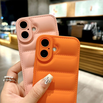 【パフキルトロープ】キルティング風×カラーロープ付き スマホケース｜iPhone対応 #250621