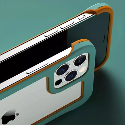 【カラフルバイカラー】クリアフレームスマホケース｜iPhone対応 #250805