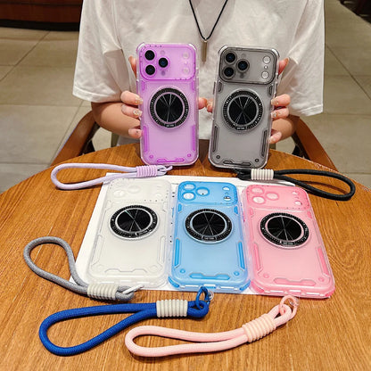 【リングスタンドシリーズ】マグネット対応 ストラップ付き 半透明 クリアスマホケース｜iPhone対応 #251214