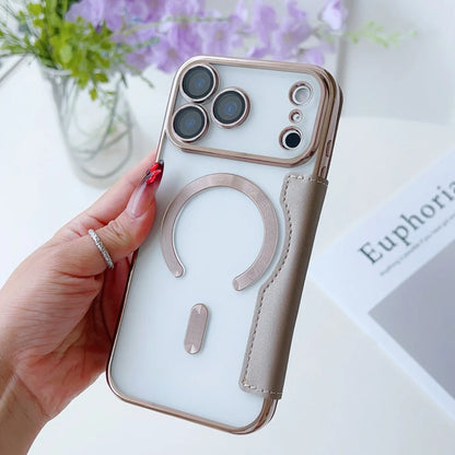 キルティング レザー調 手帳型 iPhoneケース｜クリアケース・マグネット内蔵 #240305