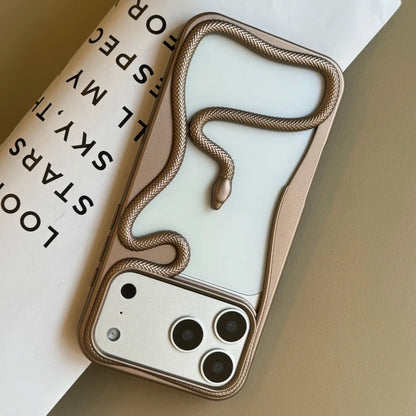 蛇 スネークモチーフ iPhoneケース｜立体デザインフレーム #240326