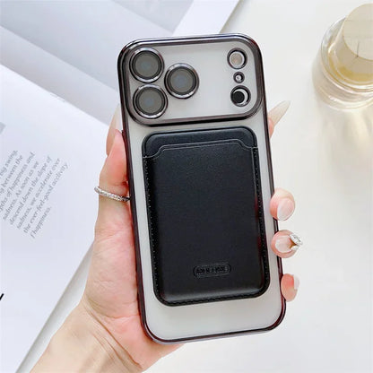 【Magnet内蔵】着脱可能 カードポケット付き クリア ススマホケース｜iPhone対応 #251219