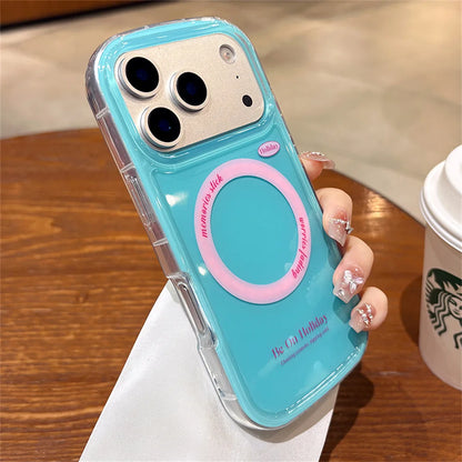 【Magnet内蔵】クリア カラーポップ ロープストラップ スマホケース｜iPhone対応 #250215