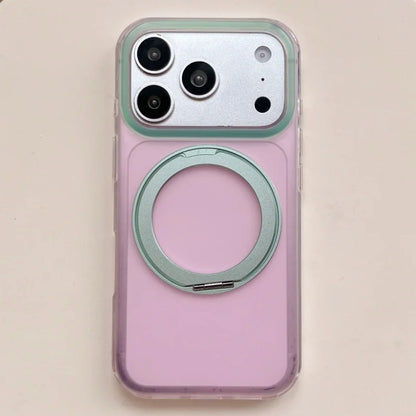 【パステル】バイカラー 360度回転 リングスタンド iPhoneケース｜淡色・マット PCA #261290