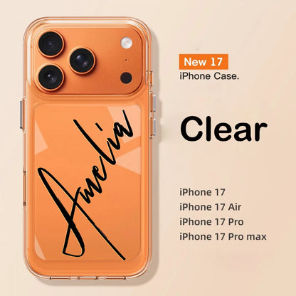【カスタムNAMEシリーズ】筆記体 アルファベットネーム クリア スマホケース｜iPhone対応 #241009