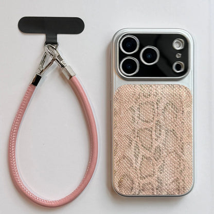 【スネークタッチ】パイソンレザー調 × ハンドストラップ スマホケース｜iPhone対応 #240823