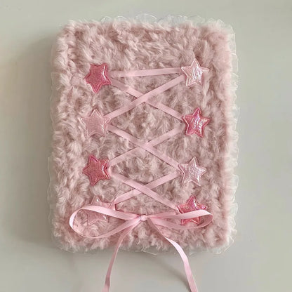 【iPad】ふわもこリボン スター×フリル デザイン タブレット ケース｜iPad対応 #250917t