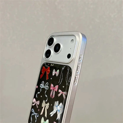 【カラフルリボンコレクション】リボン総柄 デザイン スマホケース｜iPhone対応 #240623