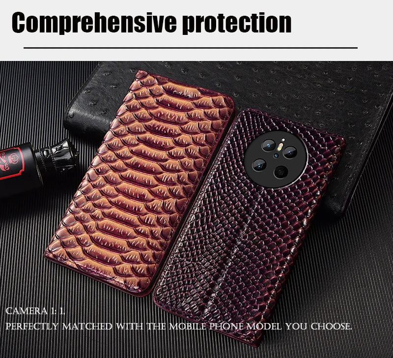 【本革シリーズ】ブックスタイル クロコダイル調 レザー型押し 手帳型 iPhoneケース #240131