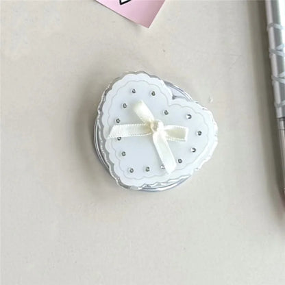 【フリルリボンハート】ガーリー×上品な淡色クリアケース｜iPhone対応 #250523