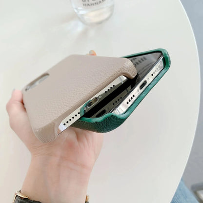 【カスタムシリーズ】クラシック イニシャル 高級感 レザー調 名入れスマホケース｜iPhone対応 #250326