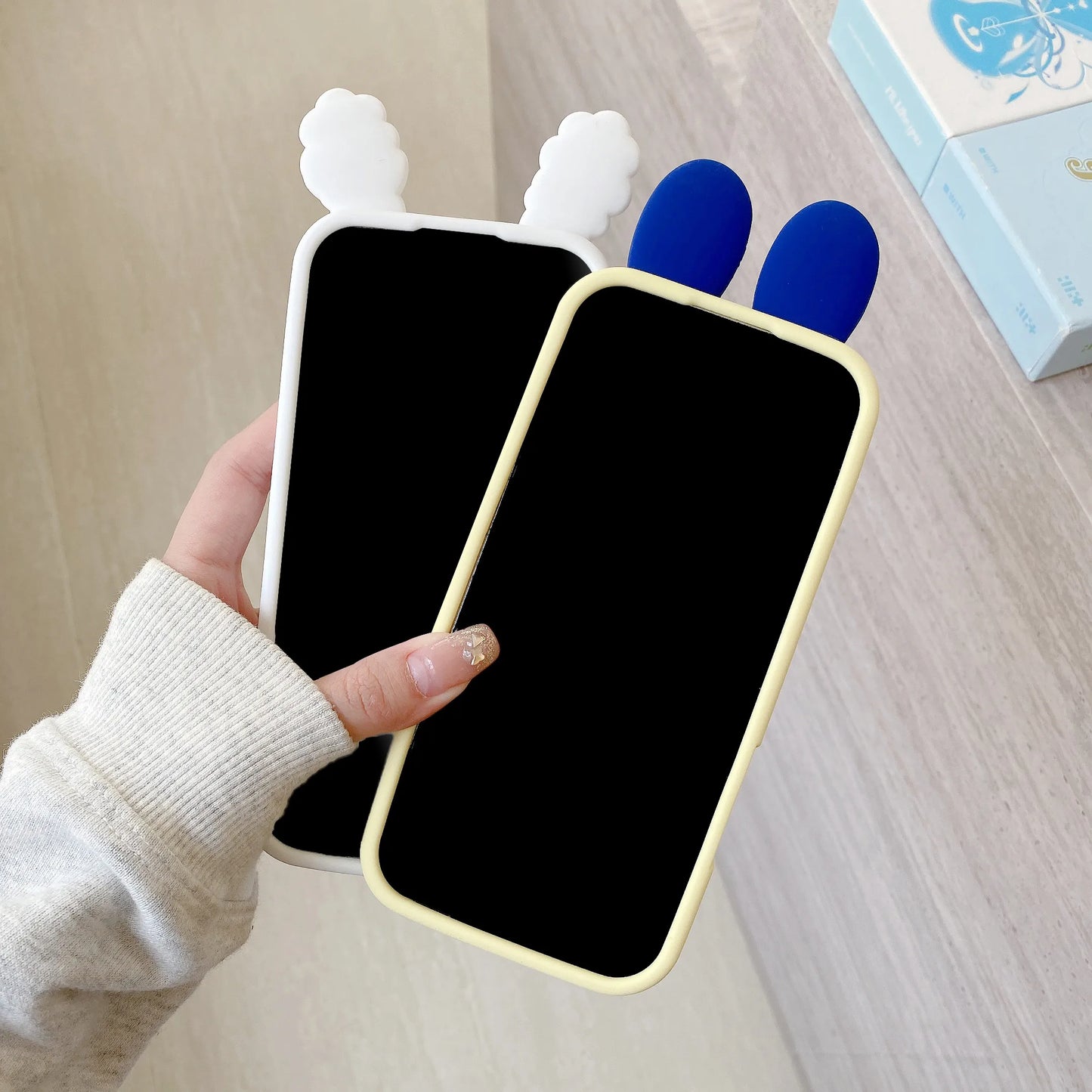 【ドーリーピンク】立体リボン＆ソックスモチーフ ピンクストライプ スマホケース｜iPhone対応 #240626