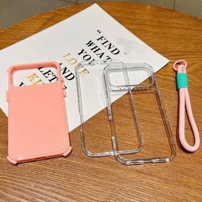 【ネオンシリーズ】カラフルクリアデザイン ストラップ付き スマホケース｜iPhone対応 #251120