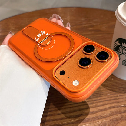 折りたたみメタルスタンド付き マットカラー Magnet内蔵 iPhoneケース｜キャンディカラー・シンプル #260036