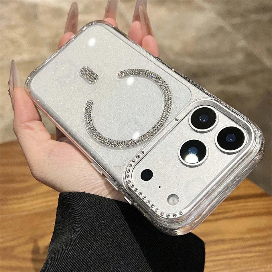 ビジューリング グリッターケース｜キラキラ×リング一体型iPhoneケース #240403