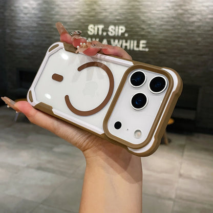 Magnet内蔵 耐衝撃クリア iPhoneケース｜透明バック #240106