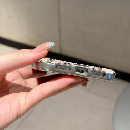 【グリッターレオパード】キラキラ ラメ ヒョウ柄 スマホケース｜iPhone対応 #250430