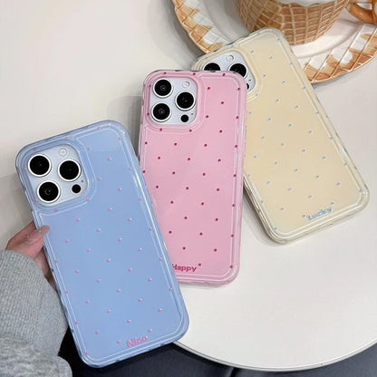 【プチドット】パステルカラー グロススマホケース｜iPhone対応 #250801