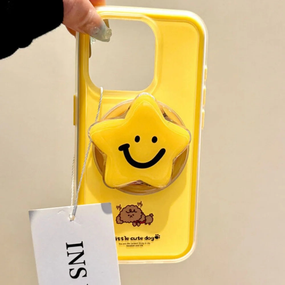 【スマホグリップ】スマイルスター にっこり星のポップスタンド マグネット対応｜ #241119