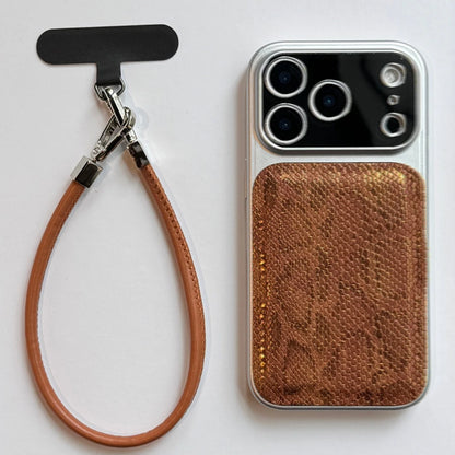 【スネークタッチ】パイソンレザー調 × ハンドストラップ スマホケース｜iPhone対応 #240823