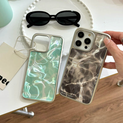 【マーメイドシリーズ】水面パール調 グラデーション 光沢デザイン スマホケース｜iPhone対応 #251222