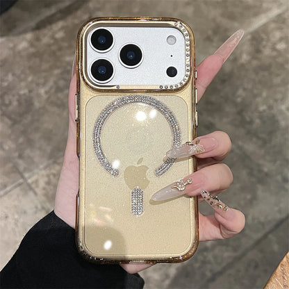 ビジューリング グリッターケース｜キラキラ×リング一体型iPhoneケース #240403