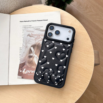 【ハートベルト】キルティング クリップスタンド付き スマホケース｜iPhone対応 #260204