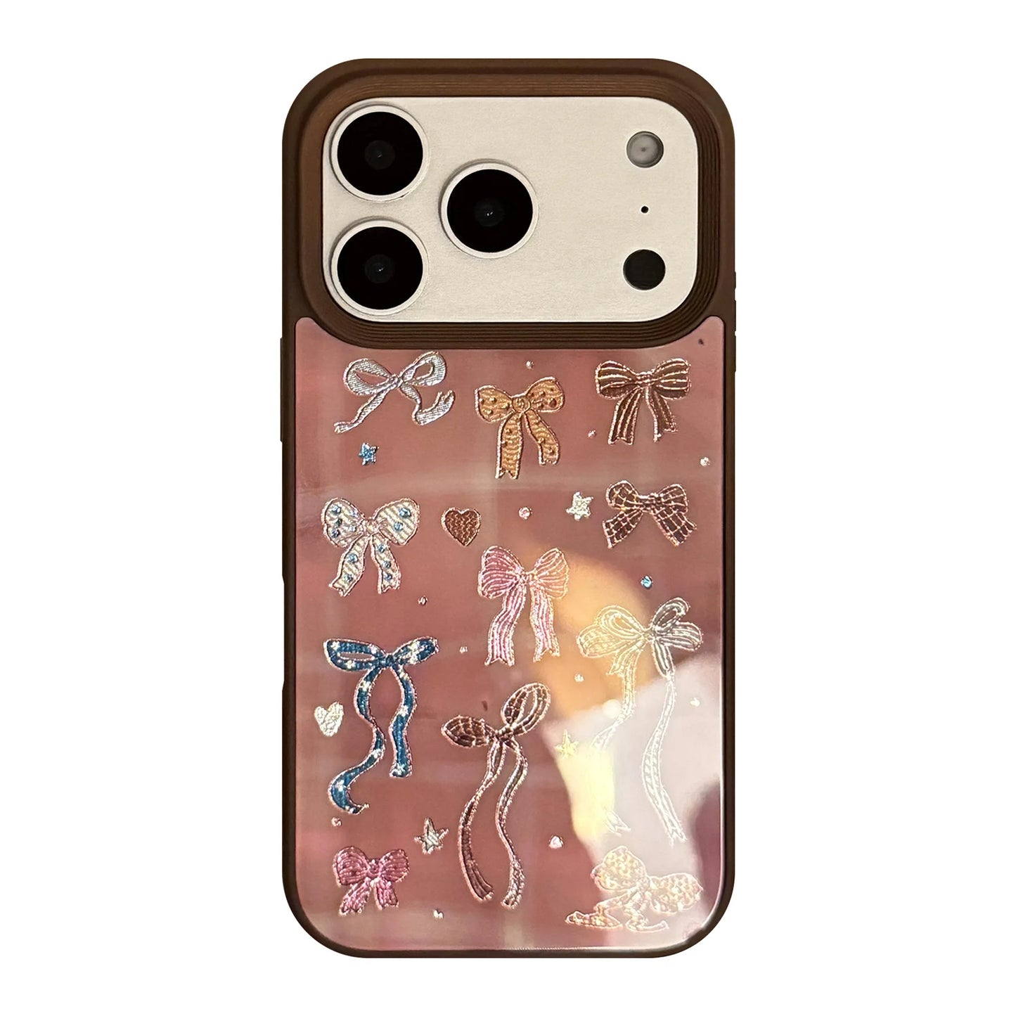 カラフルリボン 総柄 iPhoneケース｜グロッシーデザイン #240514