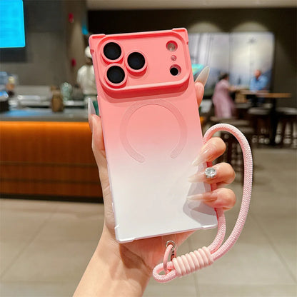 【スクエアシリーズ】鮮やか グラデーション カラー スマホケース｜iPhone対応 #250315