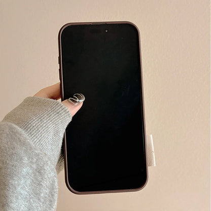 【チェックダックス】刺繍わんこ × レトロチェック エンボス スマホケース｜iPhone対応 #250210