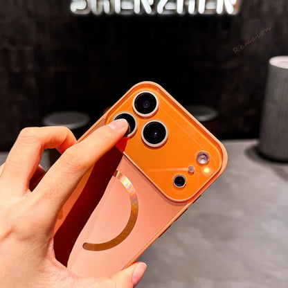 メタリックリング Magnet内蔵 iPhoneケース｜ミラー調・スタイリッシュ #240316