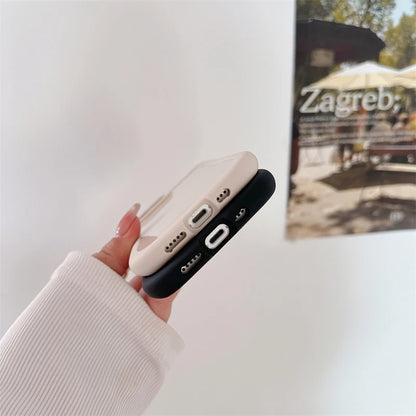 【猫耳デザイン】シンプル可愛い立体ソフトケース｜iPhone対応 #250531