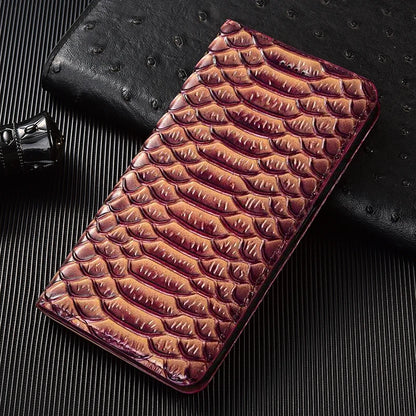 【本革シリーズ】ブックスタイル クロコダイル調 レザー型押し 手帳型 iPhoneケース #240131