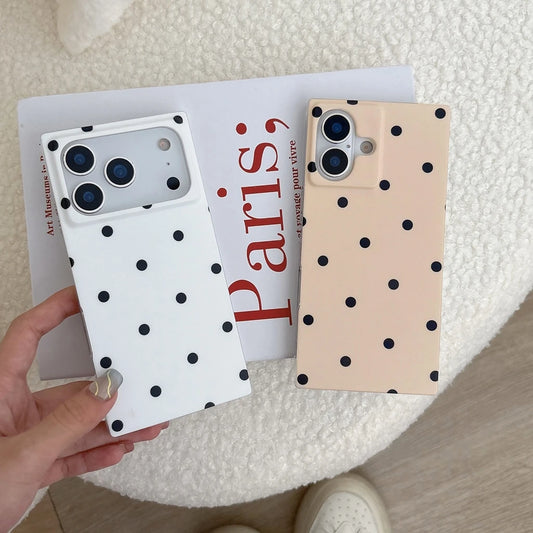 スクエア ドットデザイン iPhoneケース｜シンプル 韓国風 #231221