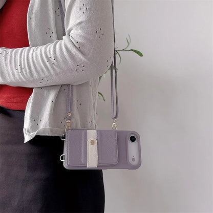 【カードポケットシリーズ】ストラップ付き 多機能PUレザー スマホケース｜iPhone対応 #251212