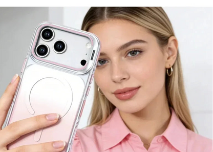 マグネット内蔵 グラデーションクリアiPhoneケース（全4色）トレンド・華やか #261175