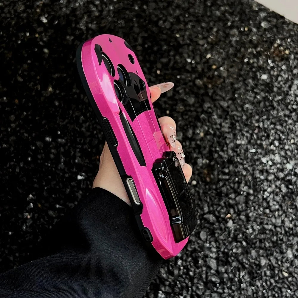 スポーツカー風 立体デザイン iPhoneケース｜スタンド機能付き #231226