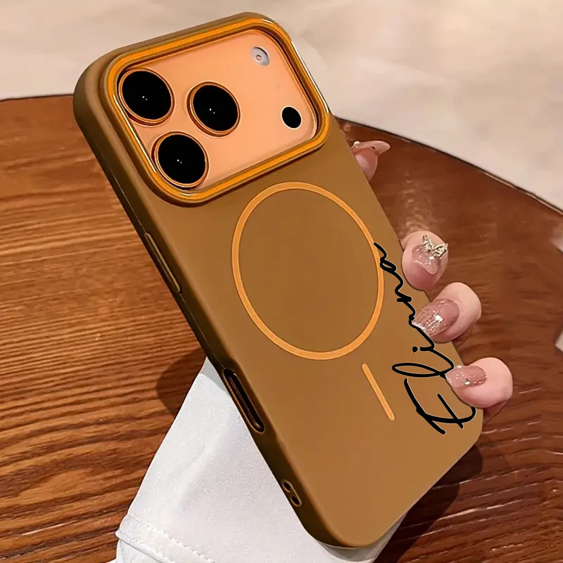 【カスタムシリーズ】マグネットリング内蔵 名入れ  ソフトスマホケース｜iPhone対応 #240723