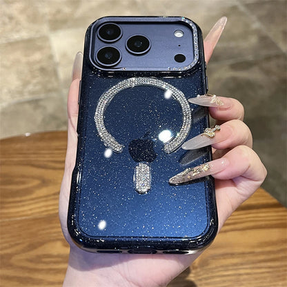 ビジューリング グリッターケース｜キラキラ×リング一体型iPhoneケース #240403