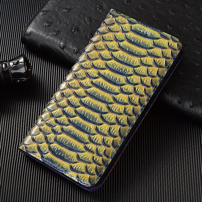 【本革シリーズ】ブックスタイル クロコダイル調 レザー型押し 手帳型 iPhoneケース #240131