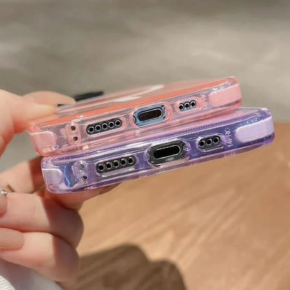 ネオンカラー Magnet内蔵 クリア 韓国 トレンド｜iPhoneケース #260517