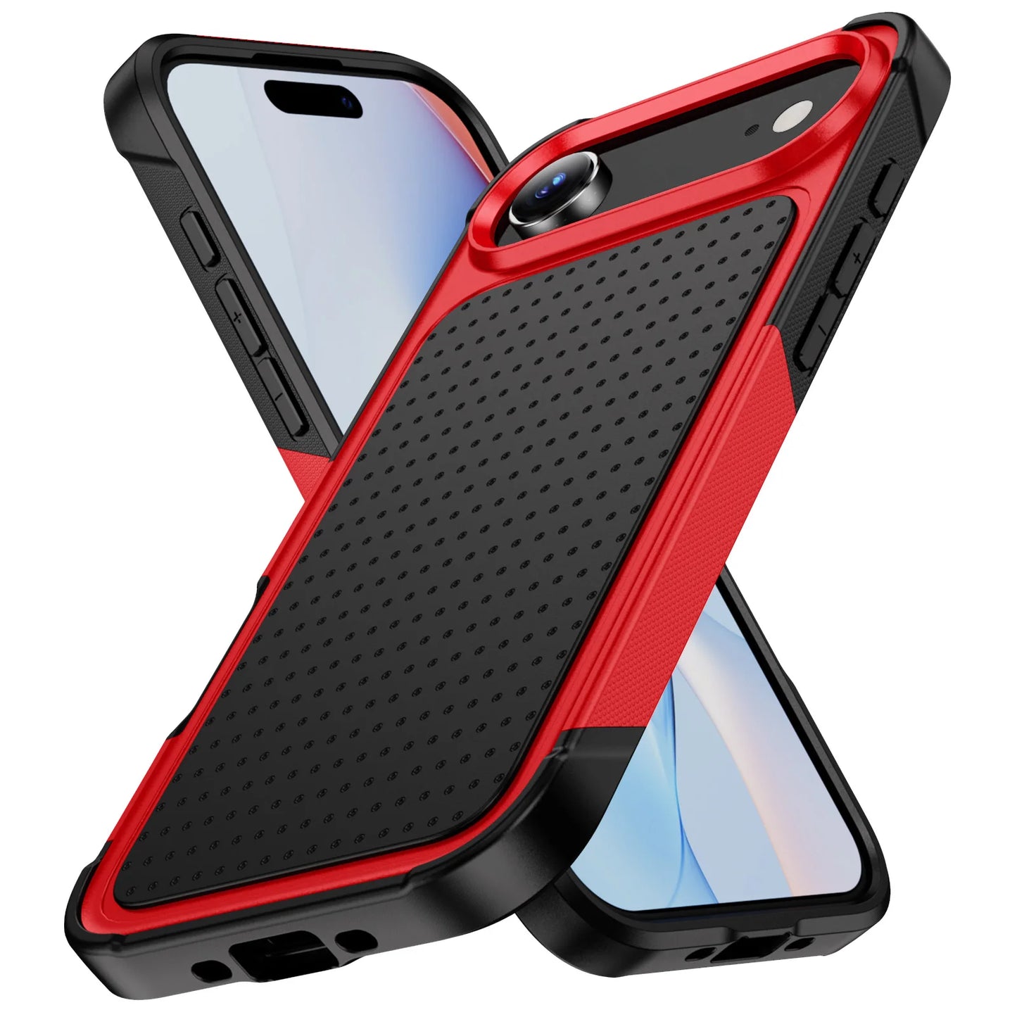 グリップデザイン 耐衝撃 iPhoneケース｜滑り止めバックパネル #240107