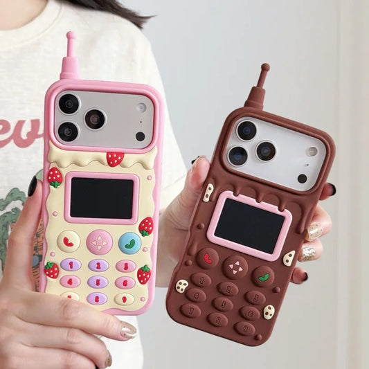 ガラケー風デザイン iPhoneケース 全2色 ユニーク・レトロ・ポップ #261156