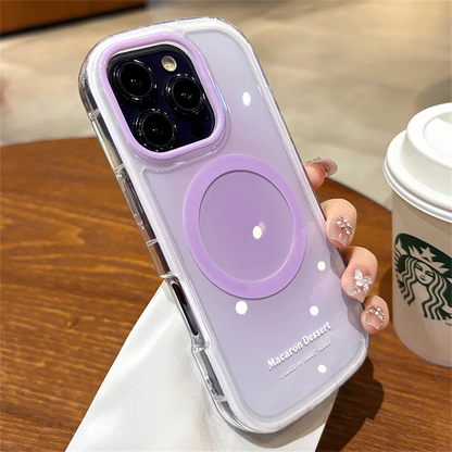 【Magnet内蔵】ふんわりチーク 滲み グラデデザイン パステルカラー｜iPhone対応 #260125