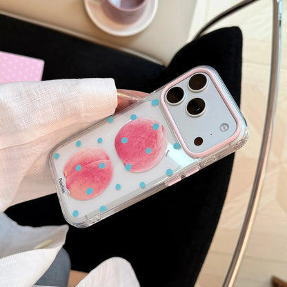 星＆フルーツ柄 カラフルデザイン クリア iPhoneケース｜ポップ・ガーリー #260099