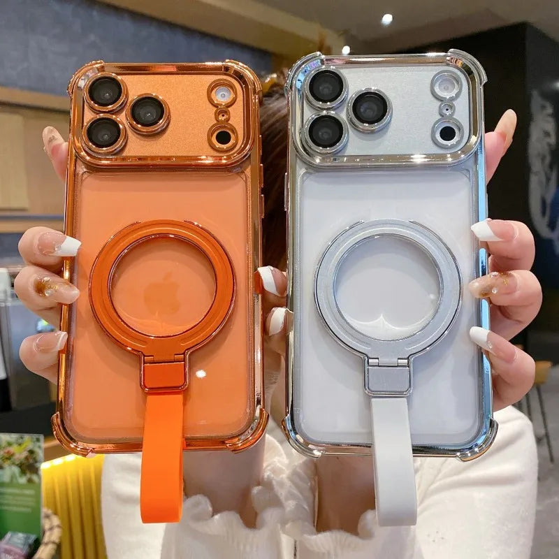 クリアメタルリング ケース｜透明 × カラーフレーム  iPhoneケース #240406