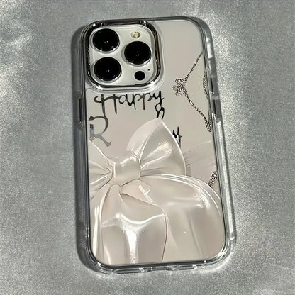 サテンリボンデザイン ミラー iPhoneケース #260309