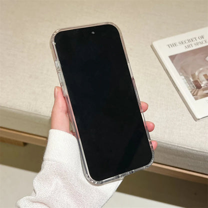 【グラデーションシリーズ】ラメ入りクリアフレーム スマホケース｜iPhone対応 #251127