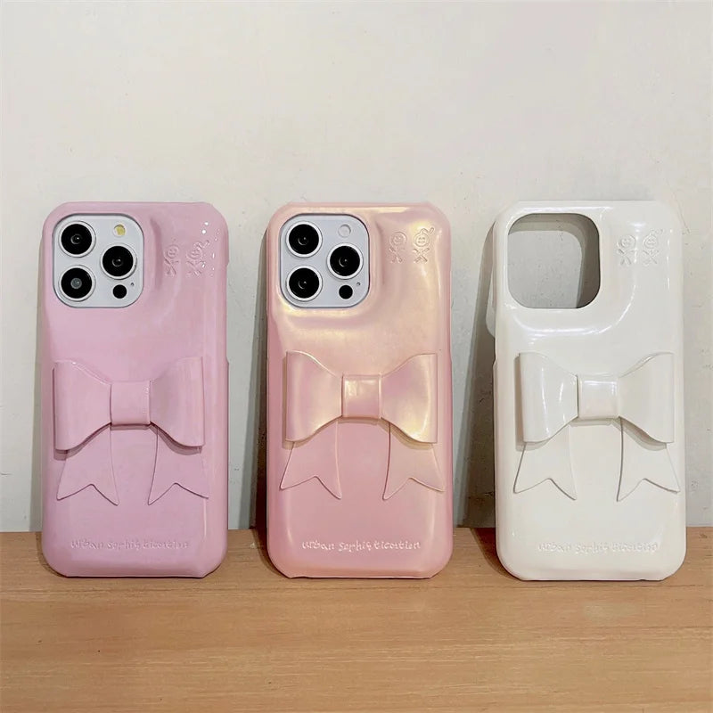 【艶めく光沢×立体リボン】大人ガーリーな3Dデザインケース｜iPhone対応 #250508