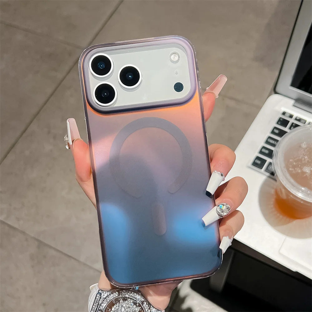 マルチカラー グラデーション Magnet対応 クリア iPhoneケース #240114